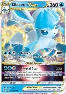 GLACEON VSTAR SWSH 197 - SWSH BLACK STAR PROMOS, Ophalen of Verzenden, Nieuw, Losse kaart, Foil