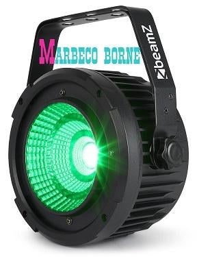 LED licht effect, LED COB Par Can, Licht effect, RGBWA COB50, Geluidgestuurd, Nieuw, Info@marbeco.nl, BeamZ
