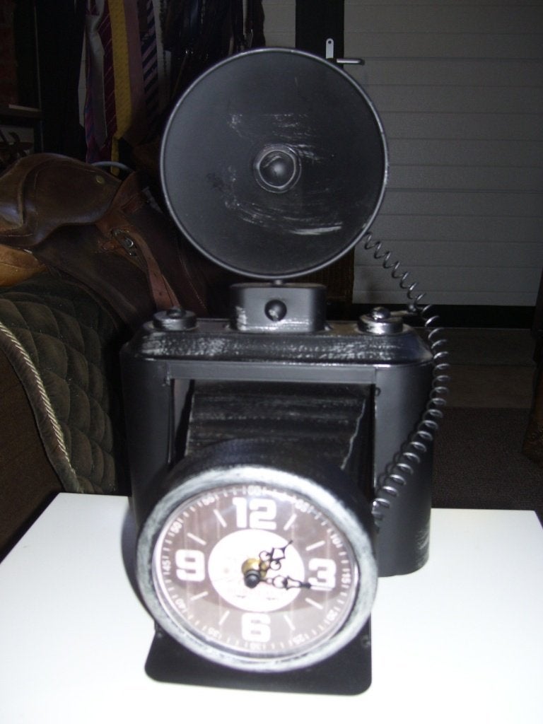 WANDKLOK CAMERA, Ophalen of Verzenden, Zo goed als nieuw, Wandklok