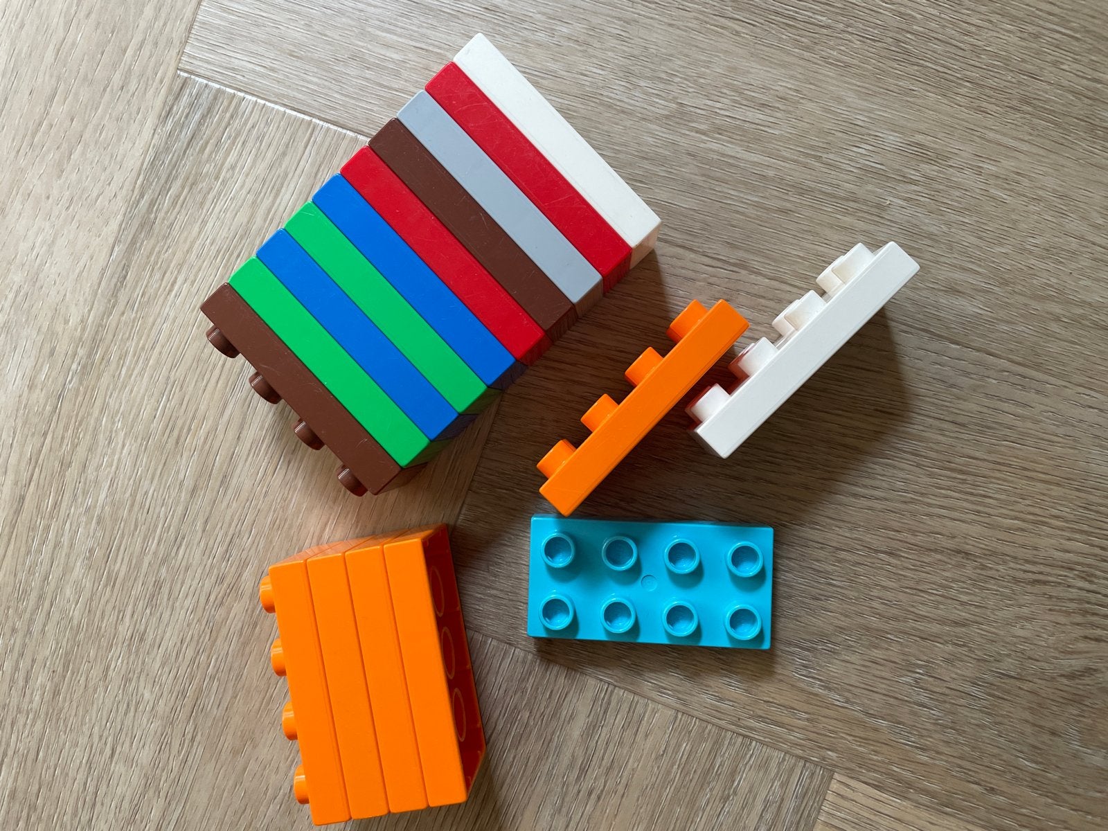 Gebruikte Lego Duplo blokken (halve dikte, 8 noppen), Kinderen en Baby's, Ophalen of Verzenden, Gebruikt, Losse stenen, Lego