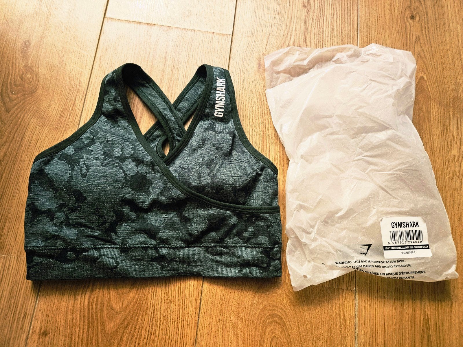Gymshark Adapt Camo Seamless sport bh maat S, Nieuw, Ophalen of Verzenden, Fitness of Aerobics, Maat 36 (S)