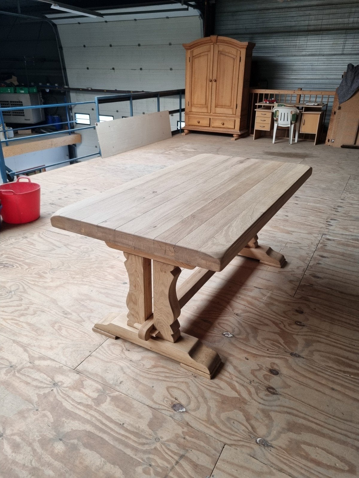 Eikenhouten tafel, Ophalen, Eikenhout, 50 tot 100 cm, 150 tot 200 cm