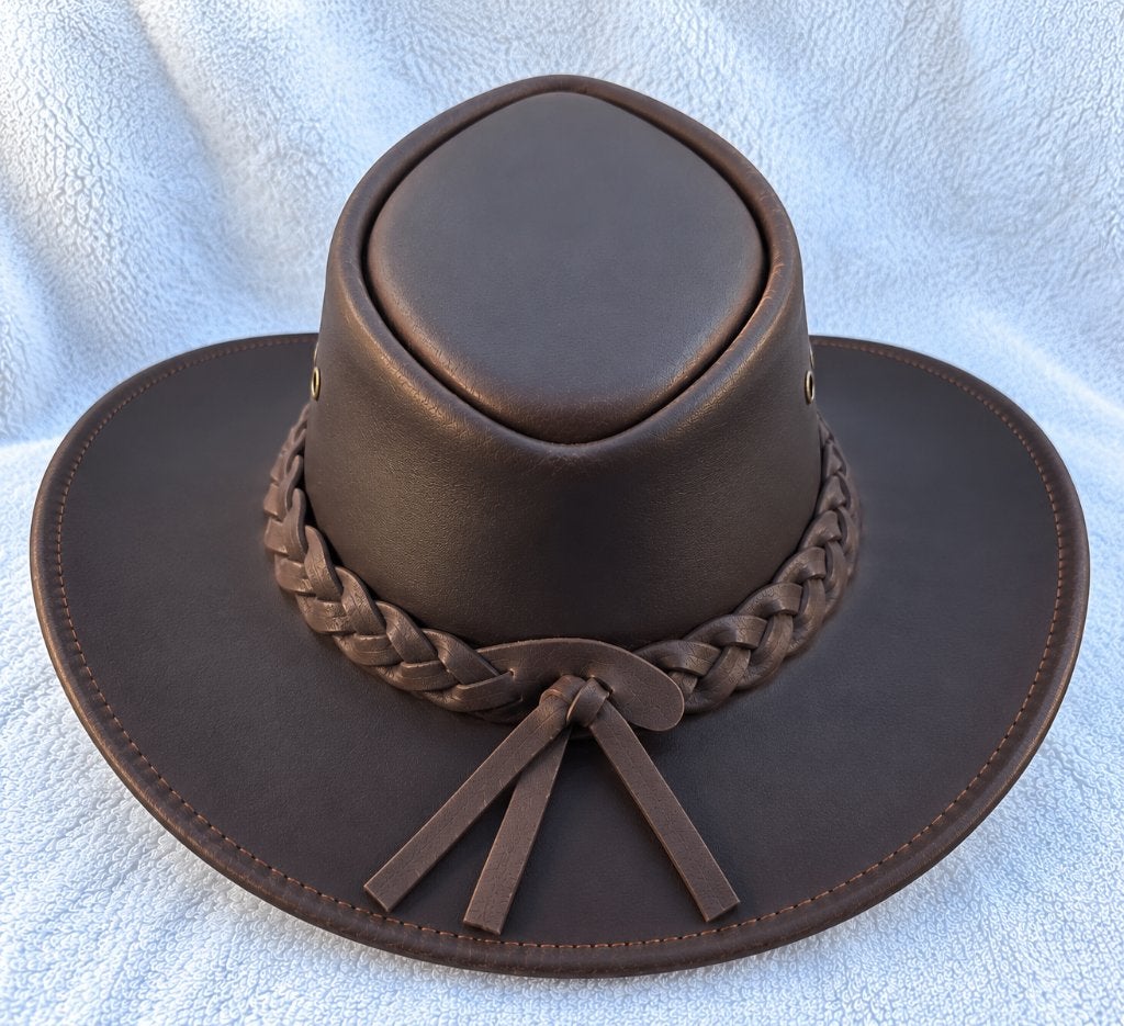 Nieuwe Lederen Cowboyhoed – 100% Echt Leer – Maat S & M, Ophalen of Verzenden, Nieuw, 56 of 57 cm (M, 7 of 7⅛ inch), Hoed