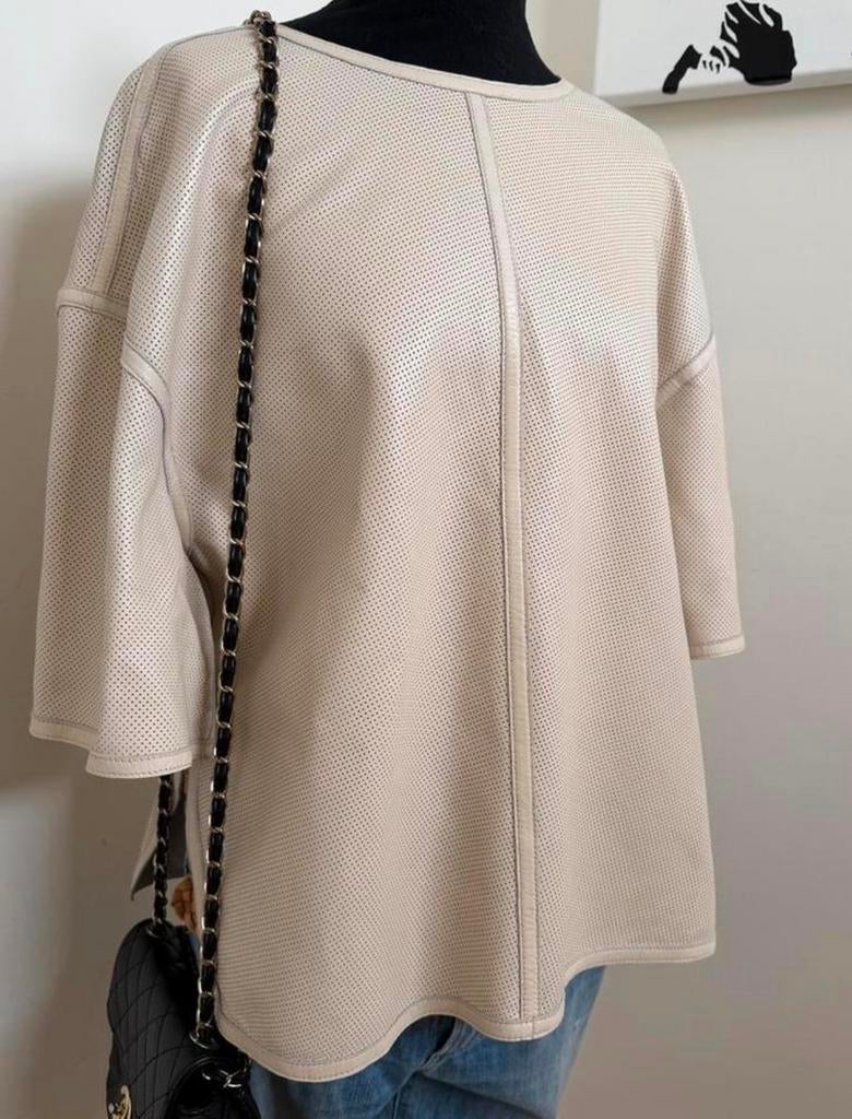 Nieuw met kaartje 489,- DAY BIRGER ET MIKKELSEN leren top, Verzenden, ., Nieuw, Korte mouw