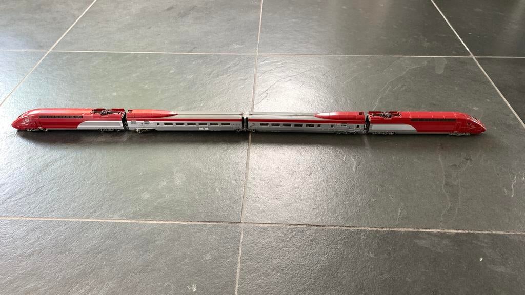 Mehano H0 T.G.V. treinset, 4 wagons, Treinset, Gelijkstroom, Zo goed als nieuw, Analoog