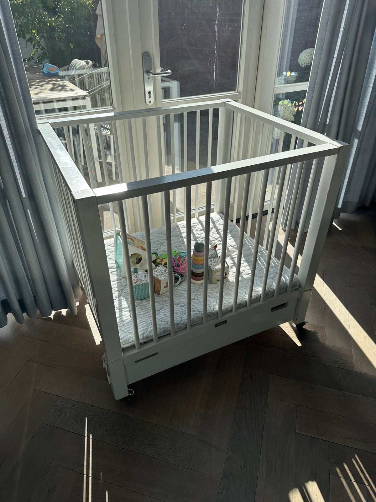 Bopita box, wit, gebruikt, Kinderen en Baby's, Ophalen, Gebruikt, Rechthoekig, In hoogte verstelbaar
