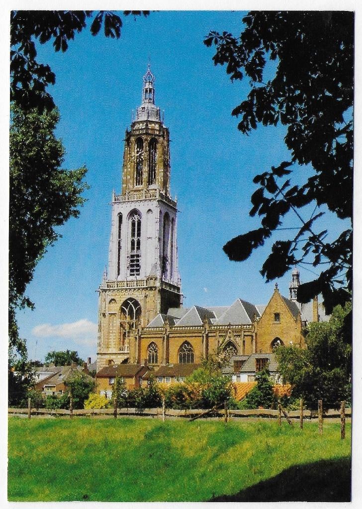 Cunera Toren Rhenen -- Ongelopen ansichtkaart B4390, Ophalen of Verzenden, 1940 tot 1960, Ongelopen, Utrecht