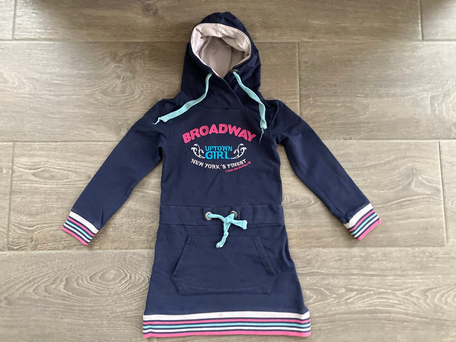 Tom du     donkerblauwe hoodie jurk 116 122, Ophalen of Verzenden, Gebruikt, Meisje, Jurk of Rok