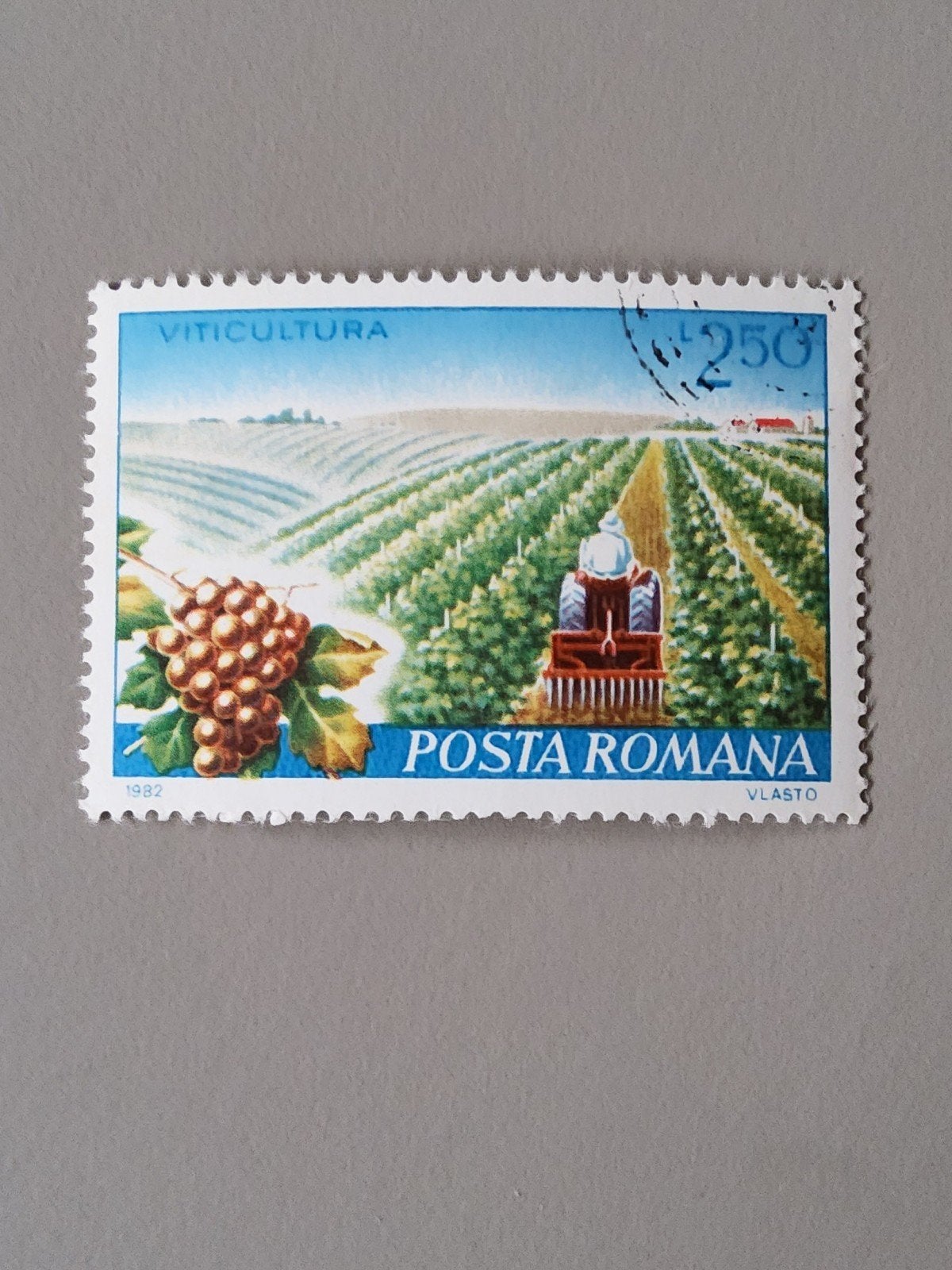 Roemeense postzegel 1982 - Viticultura (Wijnteelt), Verzenden, Overige landen, Gestempeld