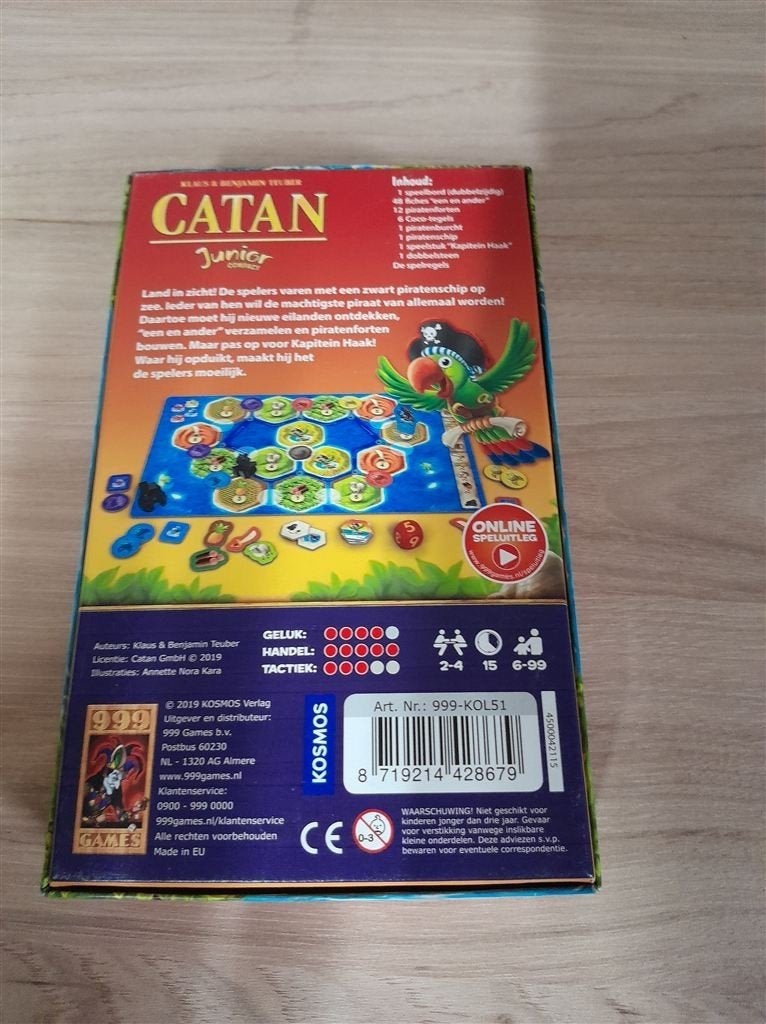 Catan junior compact - s3868, Hobby en Vrije tijd, Gezelschapsspellen | Bordspellen, Verzenden, Zo goed als nieuw