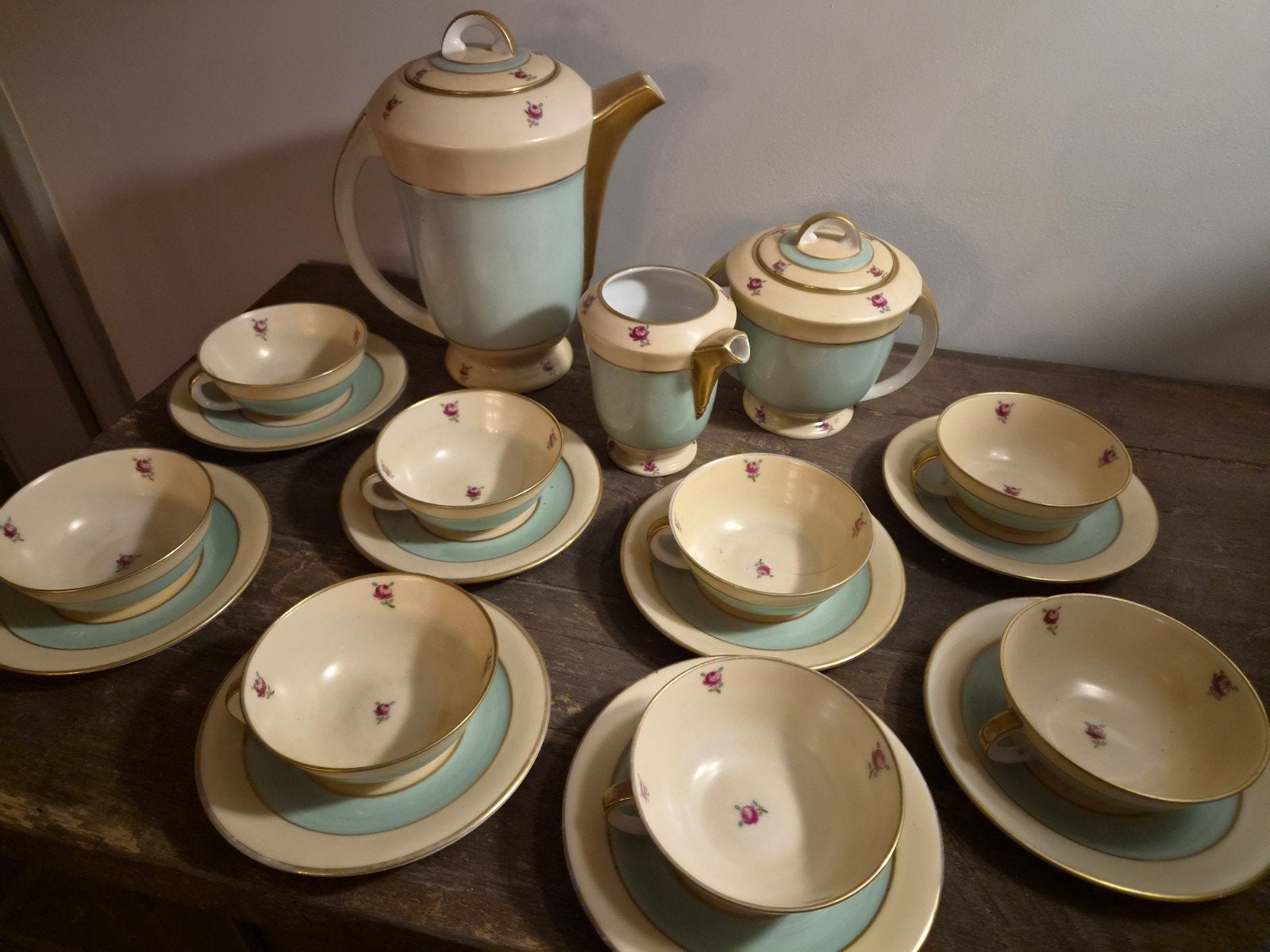 Frans Vintage porseleinen koffieservies Charlouis Toulouse, Ophalen
