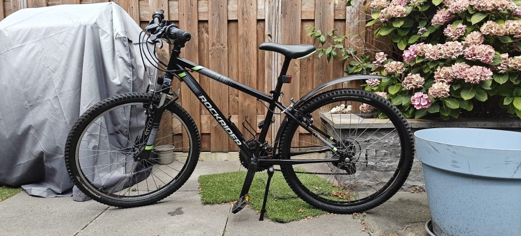 Kinder fiets 24 inches, Ophalen, Handrem, Rockrider, Gebruikt