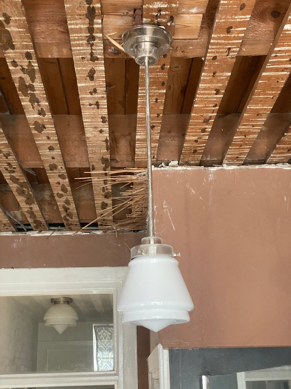 Gispen hanglamp klein luxe punt, Ophalen of Verzenden, Gebruikt, Glas, E27 (groot)