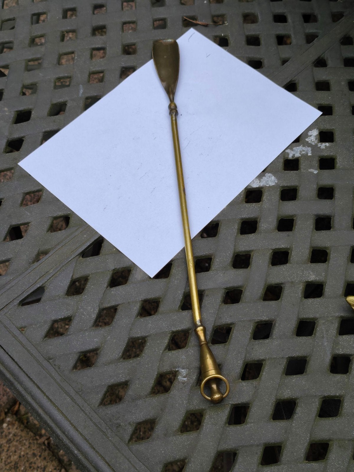 Vintage Koperen Schoenlepel met Lange Steel, Ophalen of Verzenden