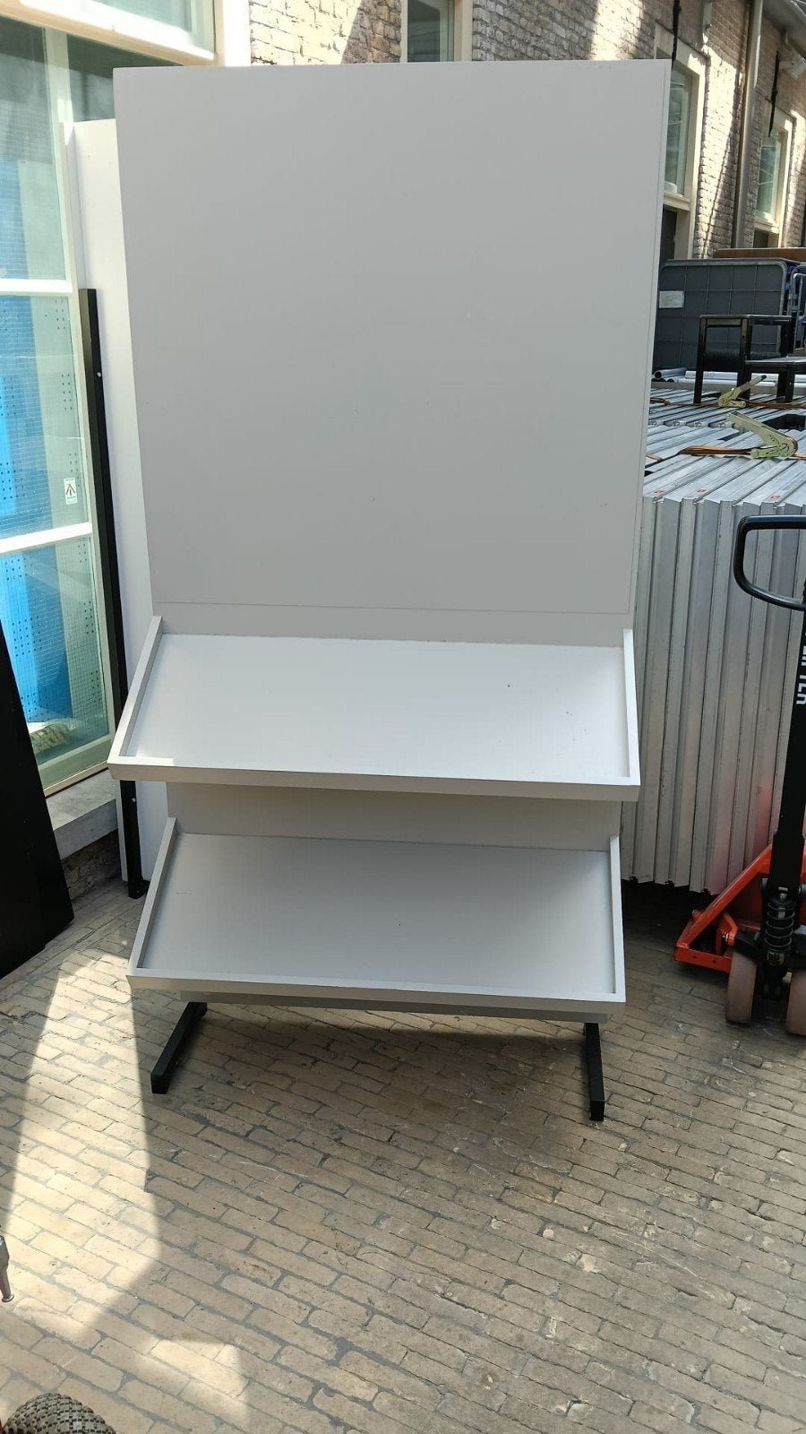 2x Folderrek / Displayrek - grijs, Ophalen