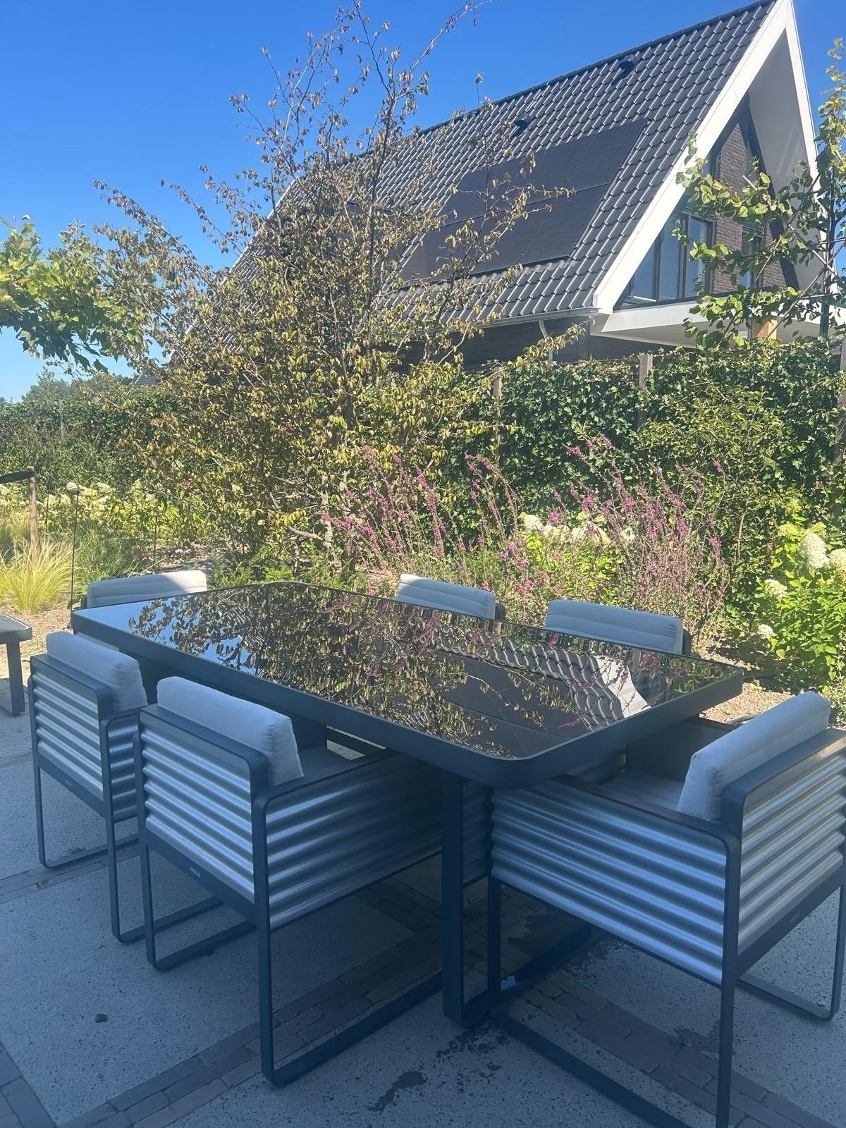 Higold tuinset-goed, Tuin en Terras, Tuinsets en Loungesets, Ophalen, Eettafel, 6 zitplaatsen, Aluminium