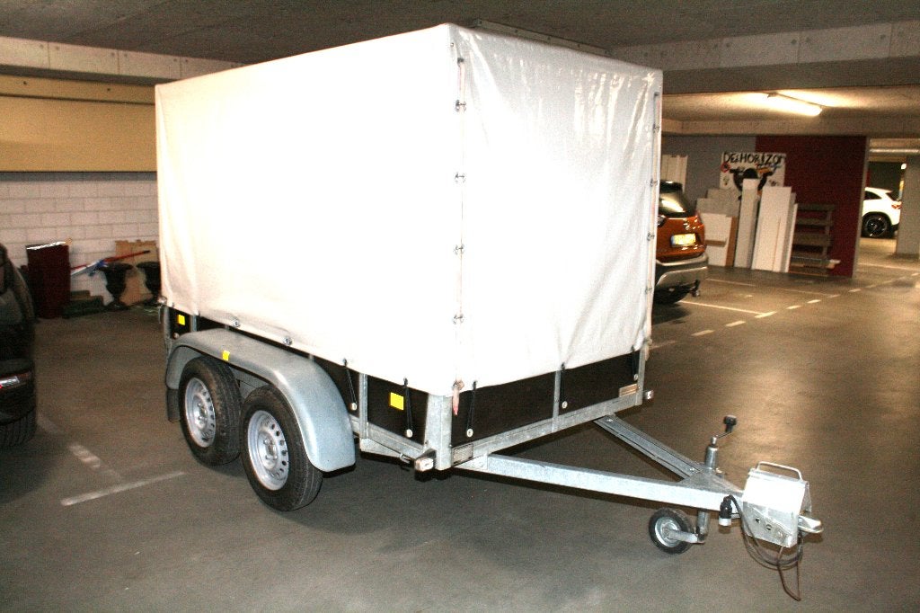 Tandemasser aanhangwagen met huif., Ophalen, Zo goed als nieuw