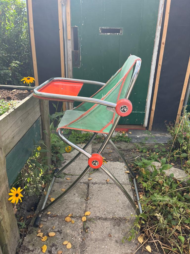 Retro inklapbare kinderstoel, Ophalen, Gebruikt, Inklapstoel