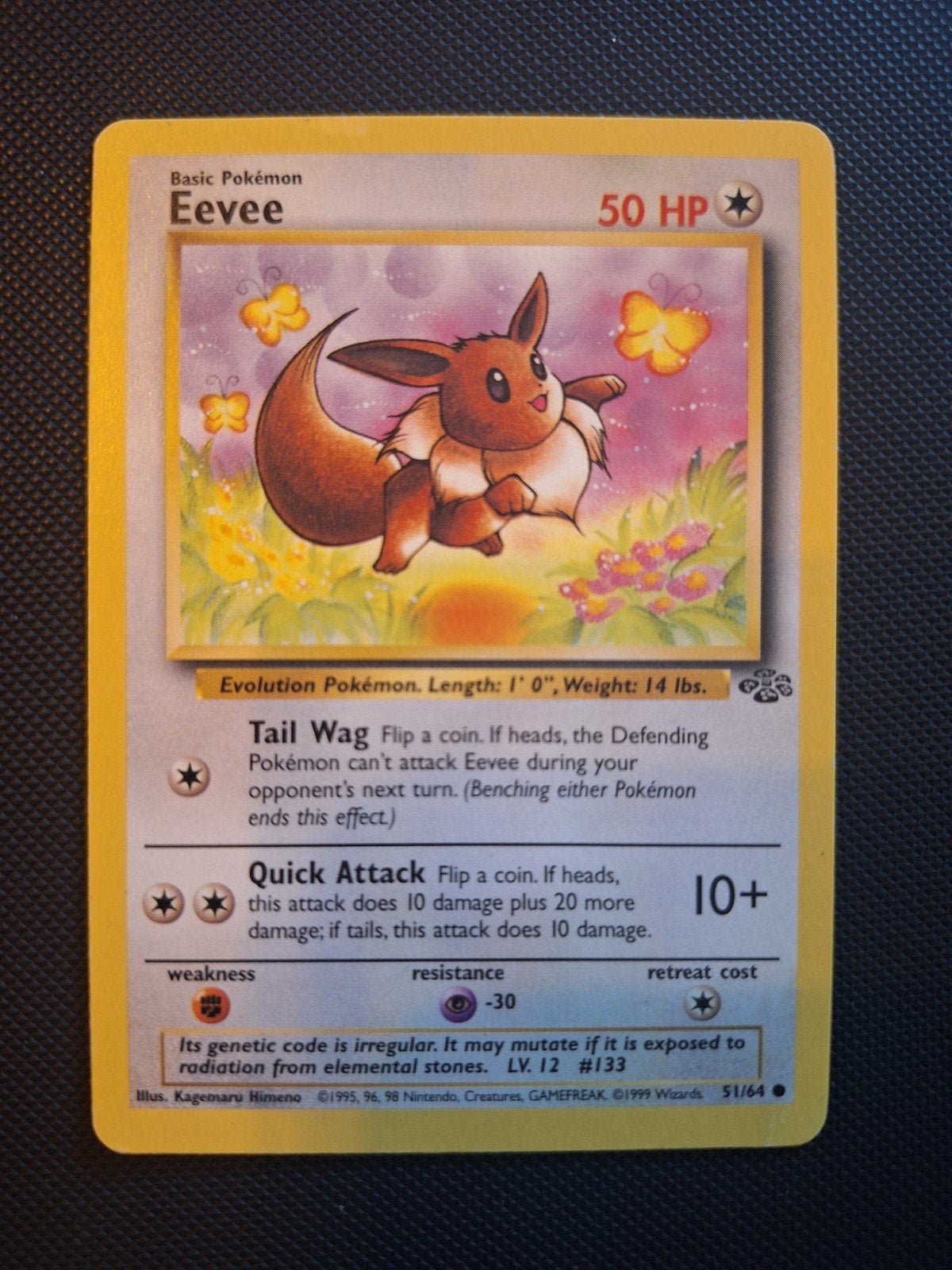 Pokémon Eevee 51/64 jungle, Ophalen of Verzenden, Gebruikt, Losse kaart