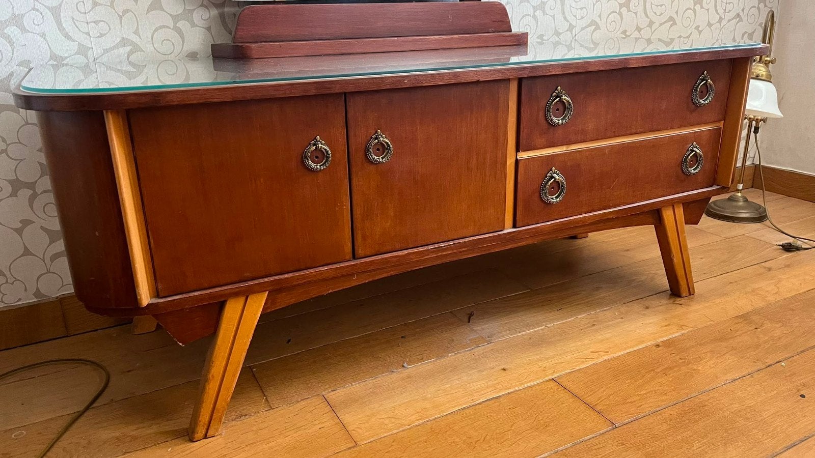 Vintage Dressoir met Spiegel - Jaren '60 Stijl, Ophalen of Verzenden