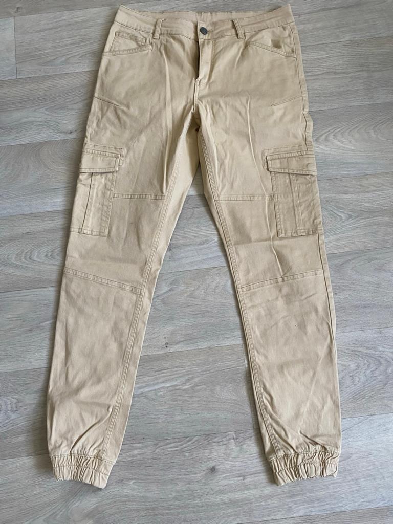 Checker cargo broek maat M, Kleding | Heren, Ophalen of Verzenden, Zo goed als nieuw, Maat 48/50 (M), Beige