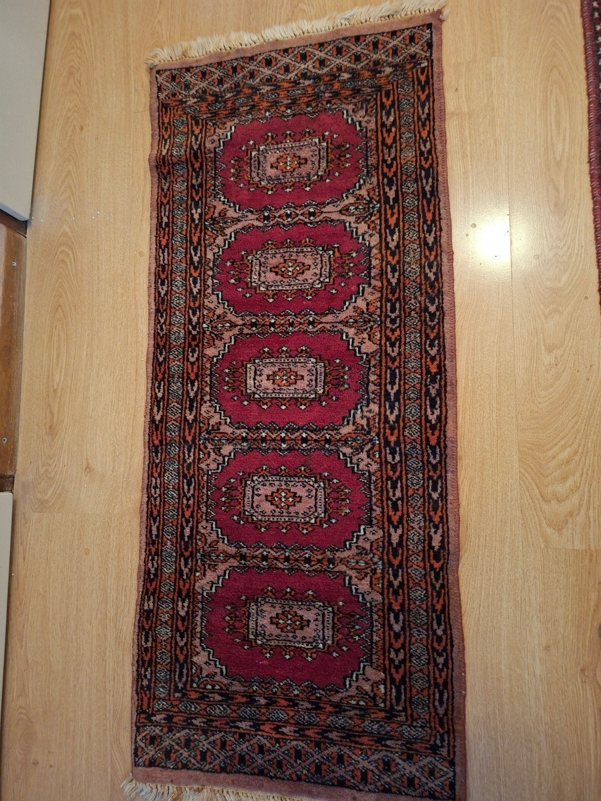 Oosters tapijt - Handgeknoopt loper tapijt, Minder dan 50 cm, Gebruikt, Zwart, Ophalen of Verzenden