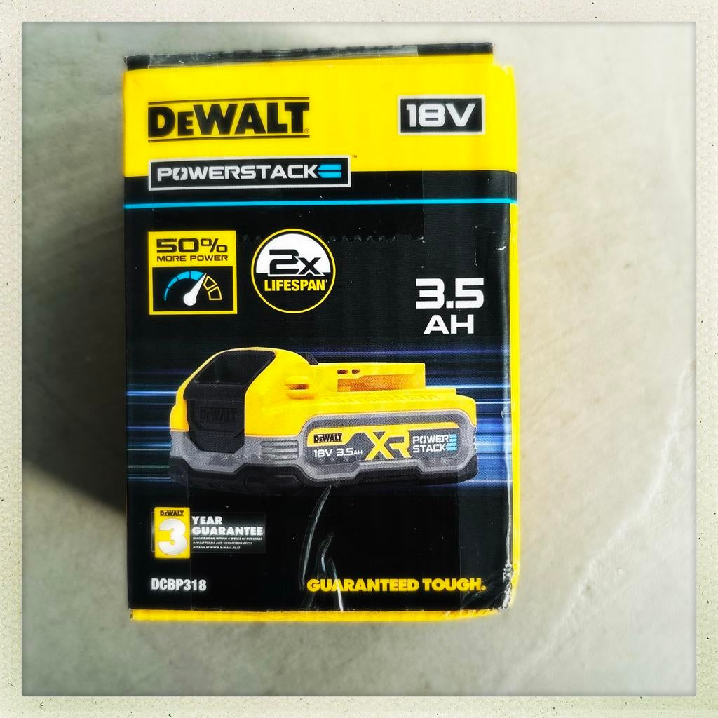 DeWalt Powerstack 18V 3.5Ah Accu DCBP318 (2 stuks), Ophalen of Verzenden, Nieuw