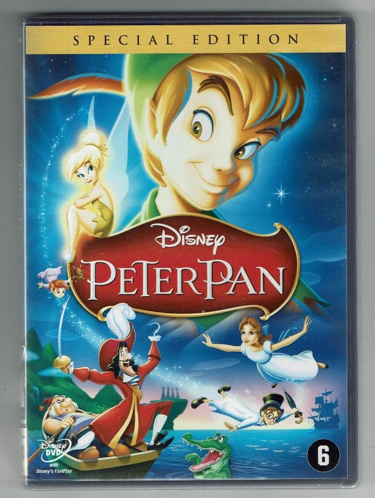 DVD  Peter Pan  Walt Disney, Cd's en Dvd's, Avontuur, Ophalen of Verzenden, Zo goed als nieuw, Vanaf 6 jaar