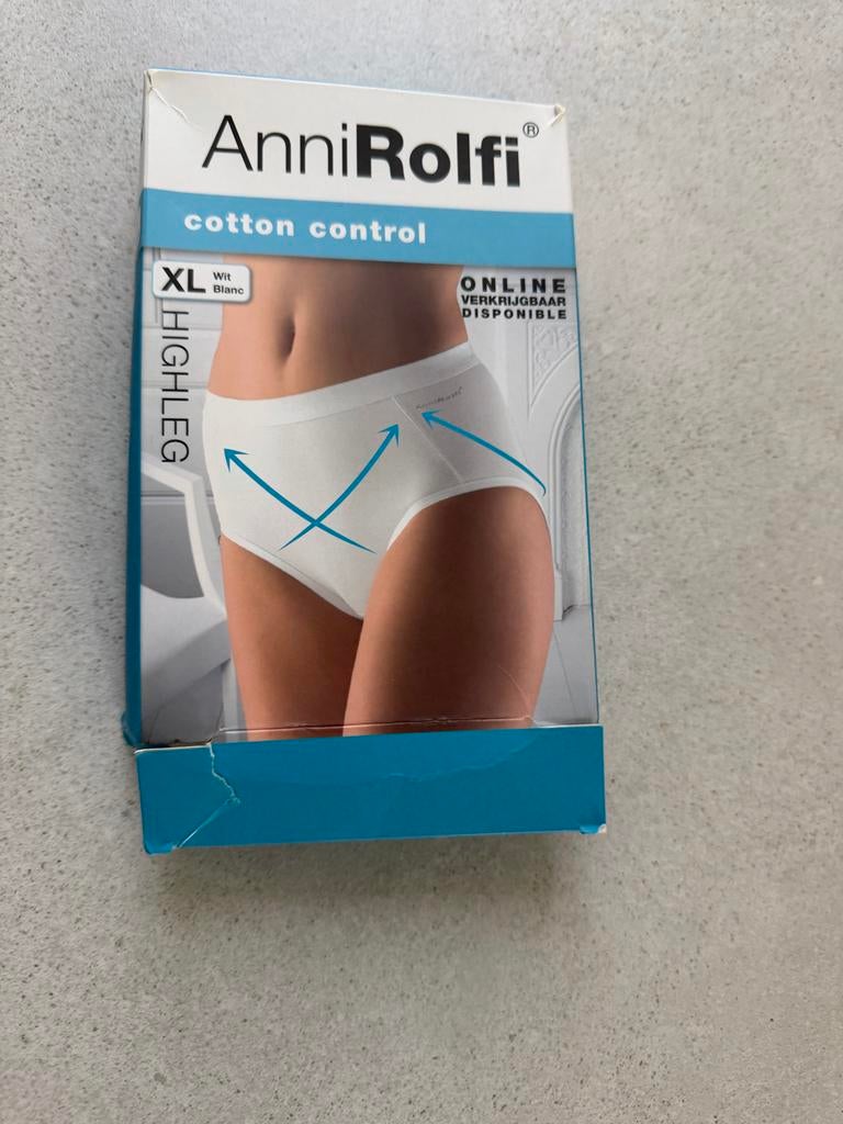 AnniRolfi Cotton Control Highleg Slip Wit XL, Ophalen of Verzenden, Wit, Slip