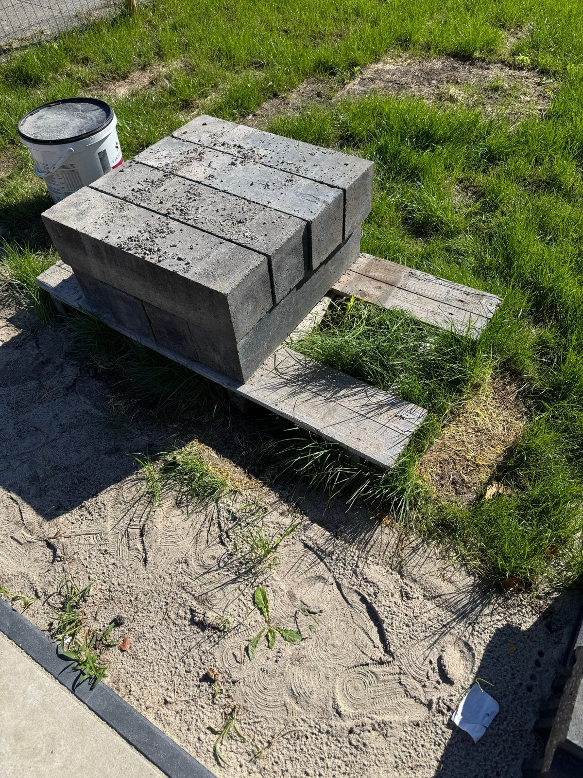 Stapelstenen voor plantenbak (8 stuks), Ophalen, Gebruikt, Blok, Beton