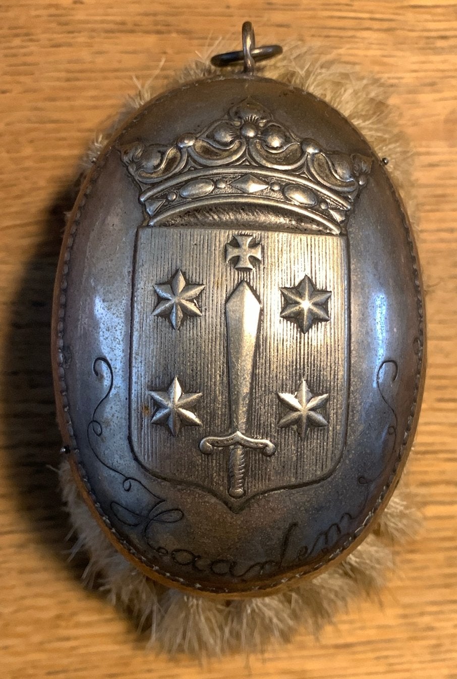 ZILVER SCHUIER HAARLEM. Kledingborstel., Ophalen of Verzenden, Zilver