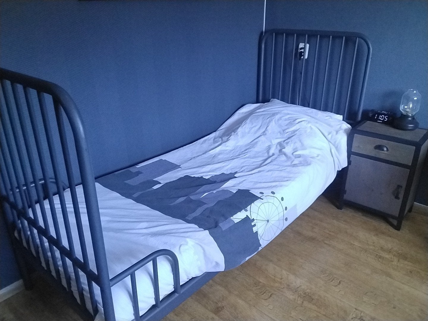 1persoons bed, 85 tot 100 cm, Gebruikt, 180 cm of meer, Ophalen