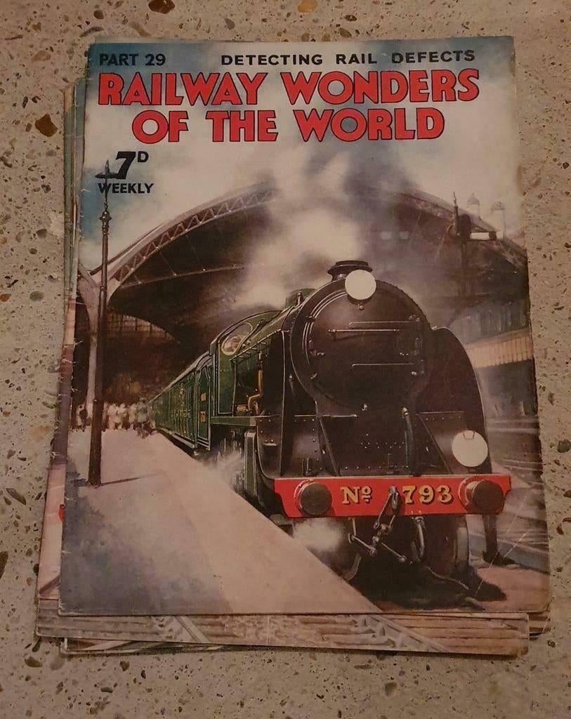 12x Railway Wonders of the World 1935, Verzamelen, Ophalen of Verzenden, Trein, Boek of Tijdschrift