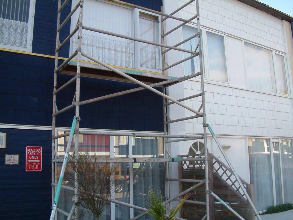 Te huur steiger, Doe-het-zelf en Verbouw, Steigers, Ophalen, Zo goed als nieuw, Rolsteiger of Kamersteiger, 5 meter of hoger