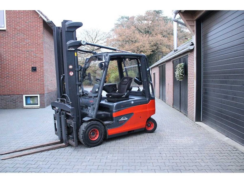 Linde - 2014 - E25 - 5.93M Triplex, Free-Lift, Vorkverstelle, Elektrisch, Heftruck, Linde