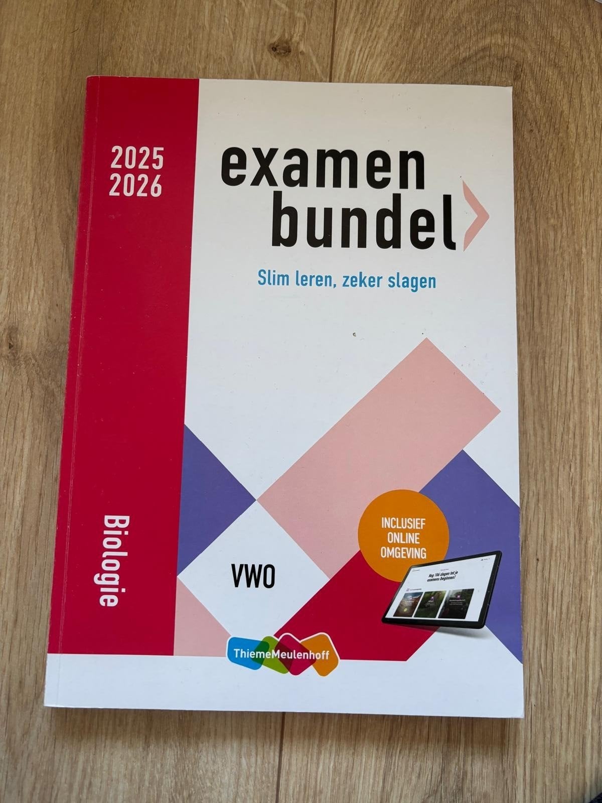 Examenbundel Biologie VWO 2025-2026, Boeken, Ophalen of Verzenden, Gelezen, VWO, Biologie