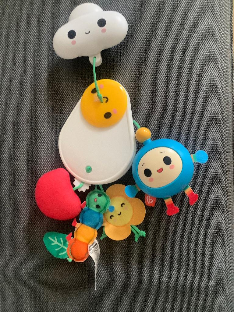 Fisher Price kinderwagenhanger hangspeeltje wagenspanner, Ophalen, Zo goed als nieuw, Overige typen, Met geluid