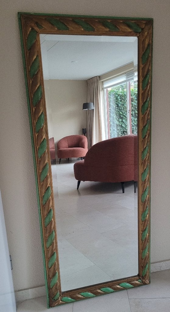 Staande spiegel, Huis en Inrichting, Ophalen, 100 tot 150 cm, Zo goed als nieuw, Rechthoekig
