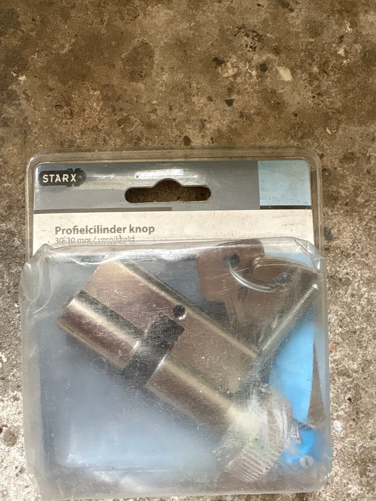 Starx Profielcilinder Knop 30-30 mm Vernikkeld, Ophalen of Verzenden, Nieuw, Overige materialen, Slot