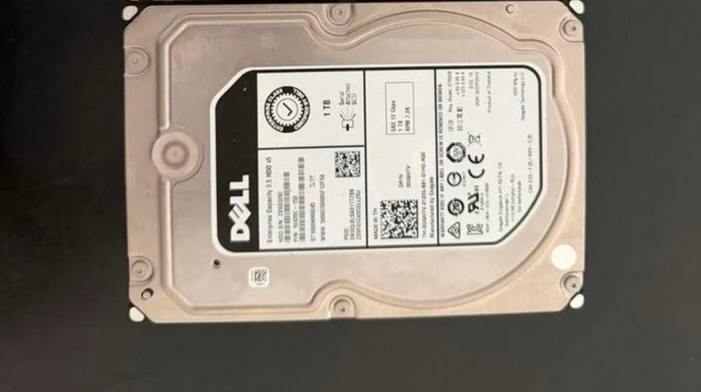 Dell 1TB 3.5 SAS Hardeschijf harddisk, Computers en Software, Harde schijven, Ophalen of Verzenden, Zo goed als nieuw, SAS