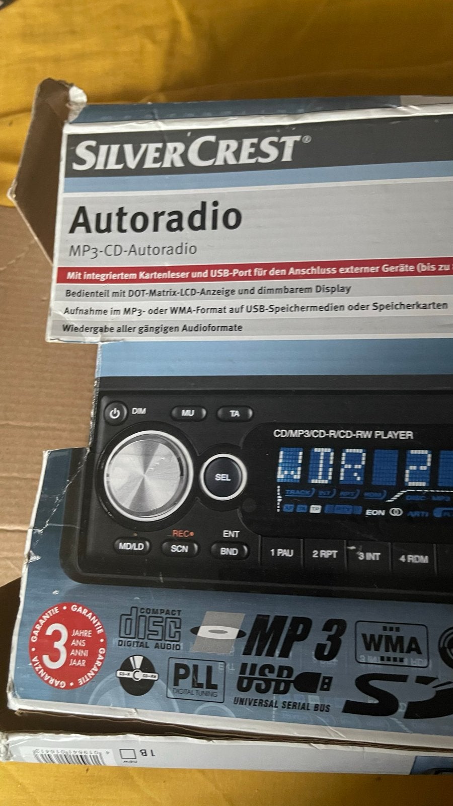 SilverCrest Autoradio MP3-CD-speler met USB en kaartlezer, Ophalen of Verzenden, Zo goed als nieuw