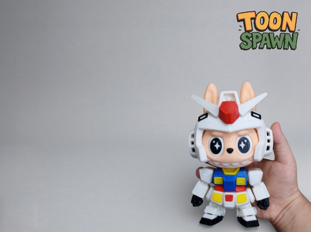 Labubu x RX‑78‑2 – Gundam Mash‑up Figurine – 20 cm, Ophalen of Verzenden, Nieuw, Overige typen