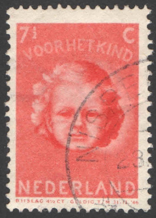 Nederland NVPH nr 447 gestempeld, Postzegels en Munten, Ophalen of Verzenden, Na 1940, Gestempeld