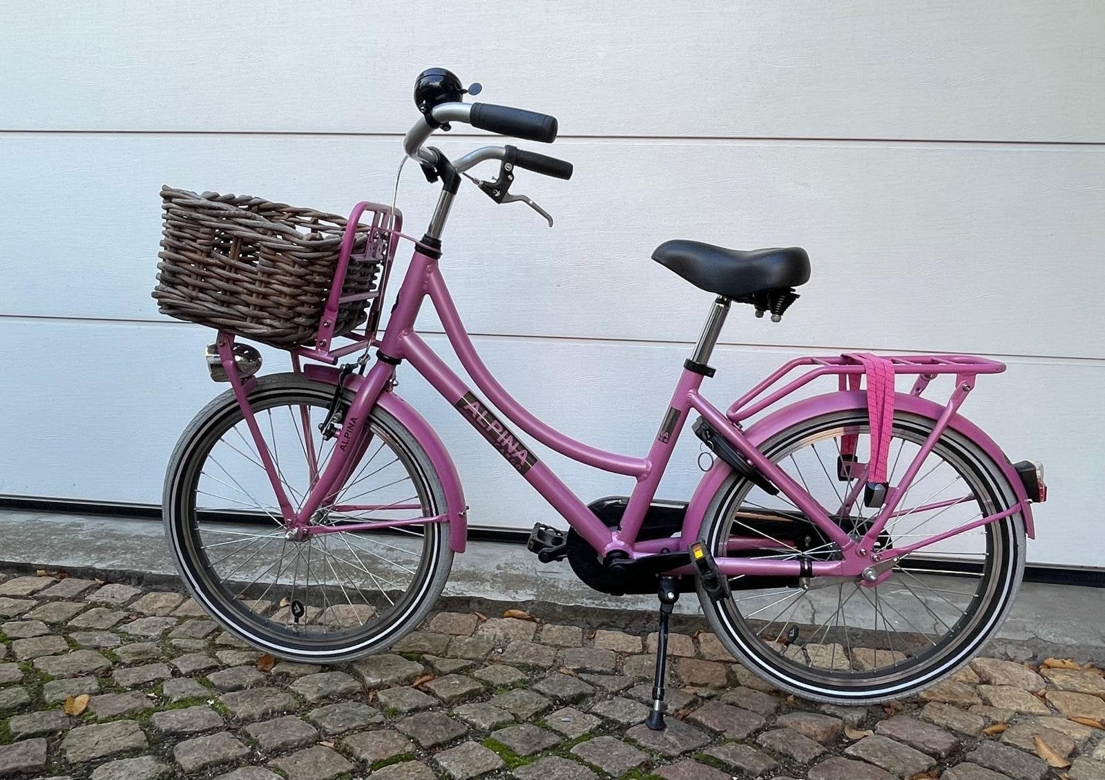 Alpina Cargo Meisjesfiets - Roze met Mand 20 inch, Fietsen en Brommers, Ophalen, Terugtraprem, Gebruikt, Handrem
