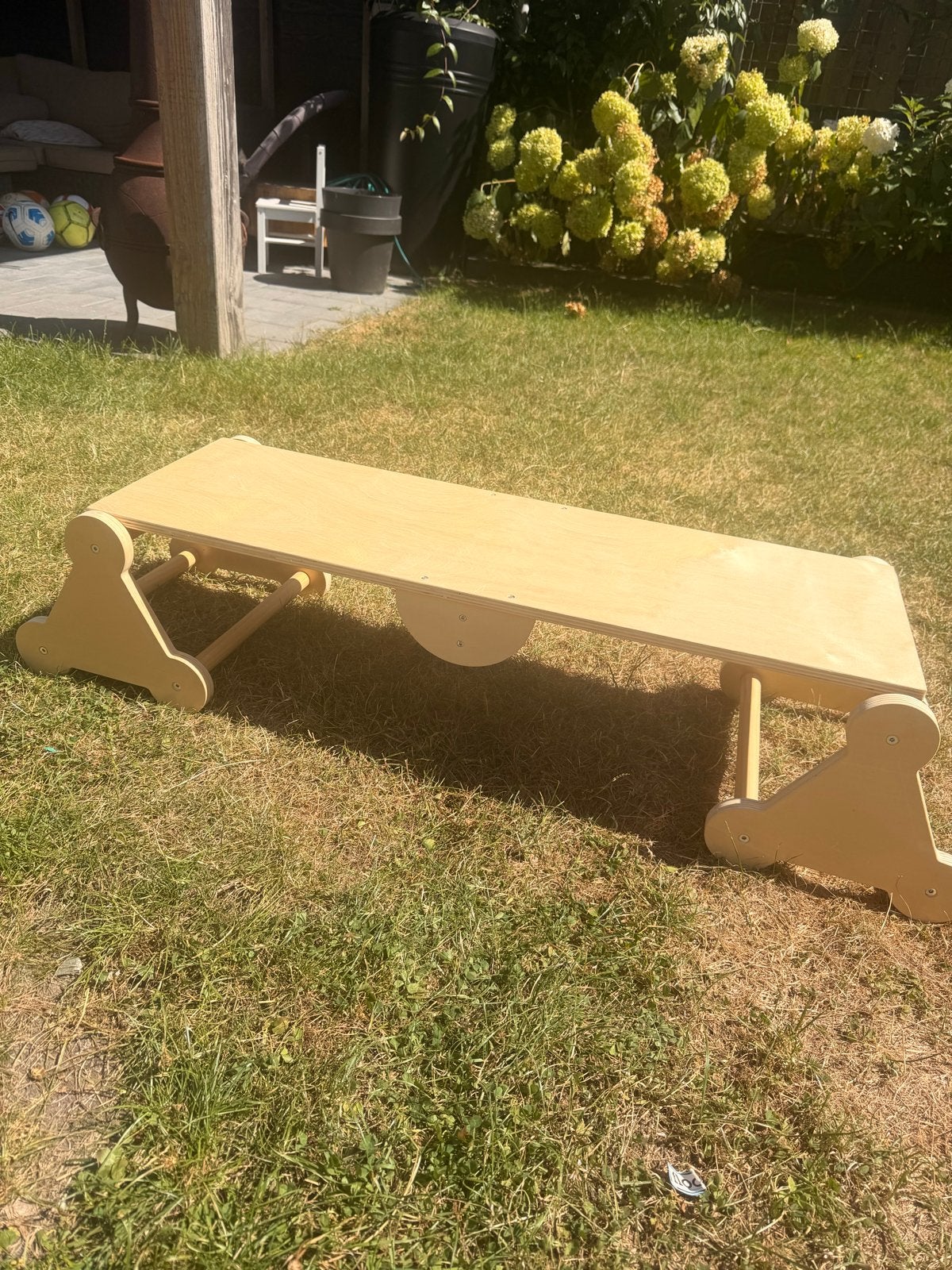 Houten balansbord / wobbelboard voor kinderen, Ophalen, Zo goed als nieuw, Rij- of Hobbelspeelgoed