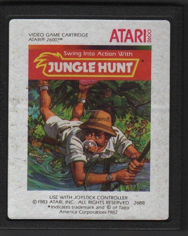 Jungle Hunt - Atari 2600 Videogame Cartridge, Spelcomputers en Games, Games | Atari, Gebruikt, Atari 2600, Avontuur en Actie, 1 speler