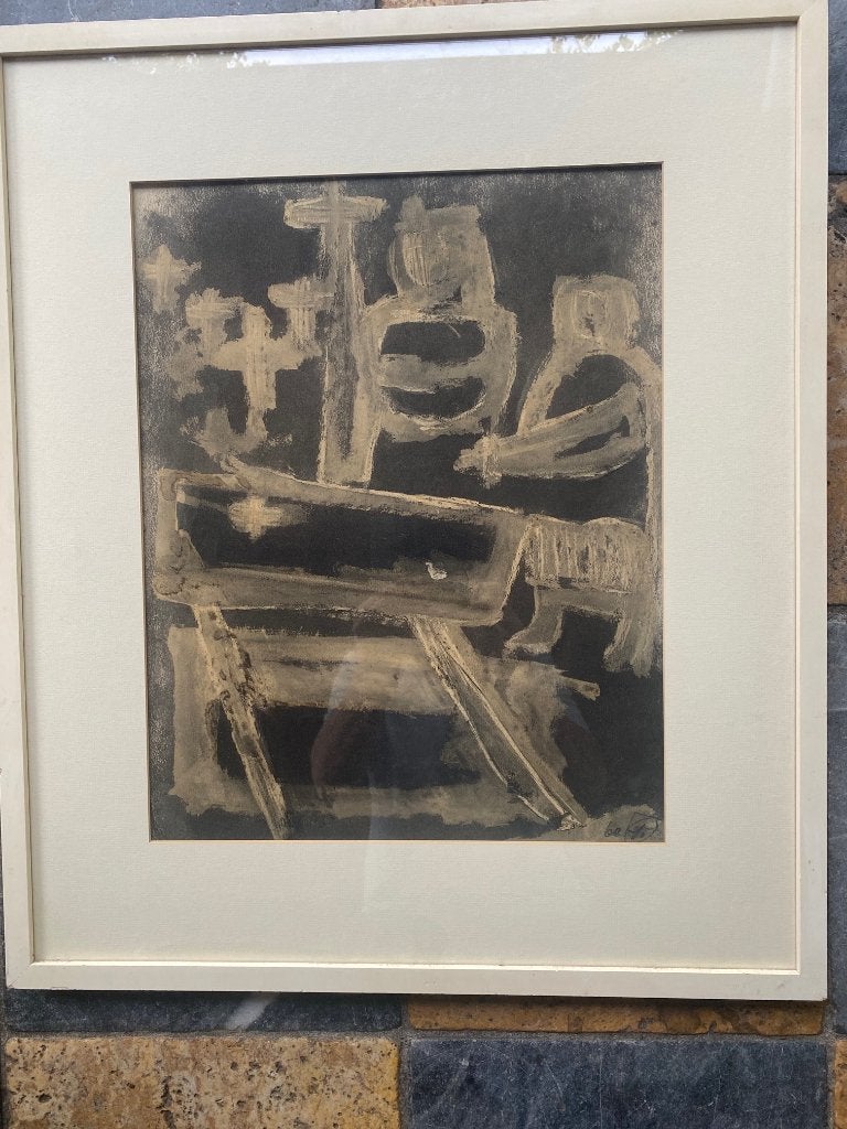 schilderij Jan van Gemert, inkttechniek, twee werken, Antiek en Kunst, Figuren, Papier/karton, Gesigneerd, Ophalen of Verzenden