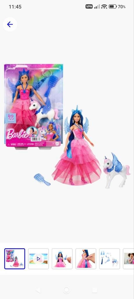 Nieuw Barbie Eenhoorn Prinses Pop met Vleugels en Eenhoorn, Kinderen en Baby's, Speelgoed | Poppen, Ophalen of Verzenden, Nieuw