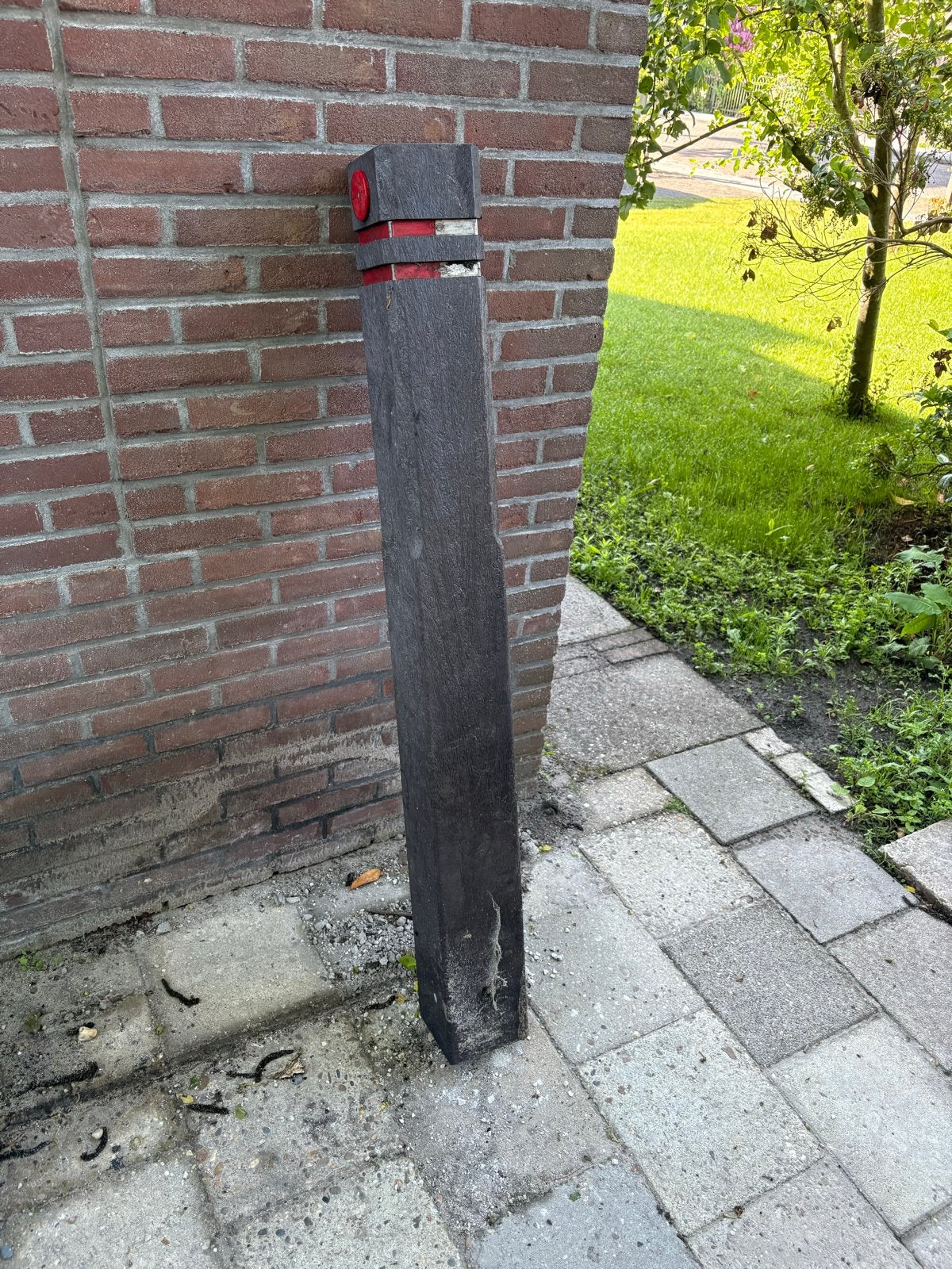 Harde kunststof paal 140cm x 14cm x 14cm, Ophalen, Gebruikt