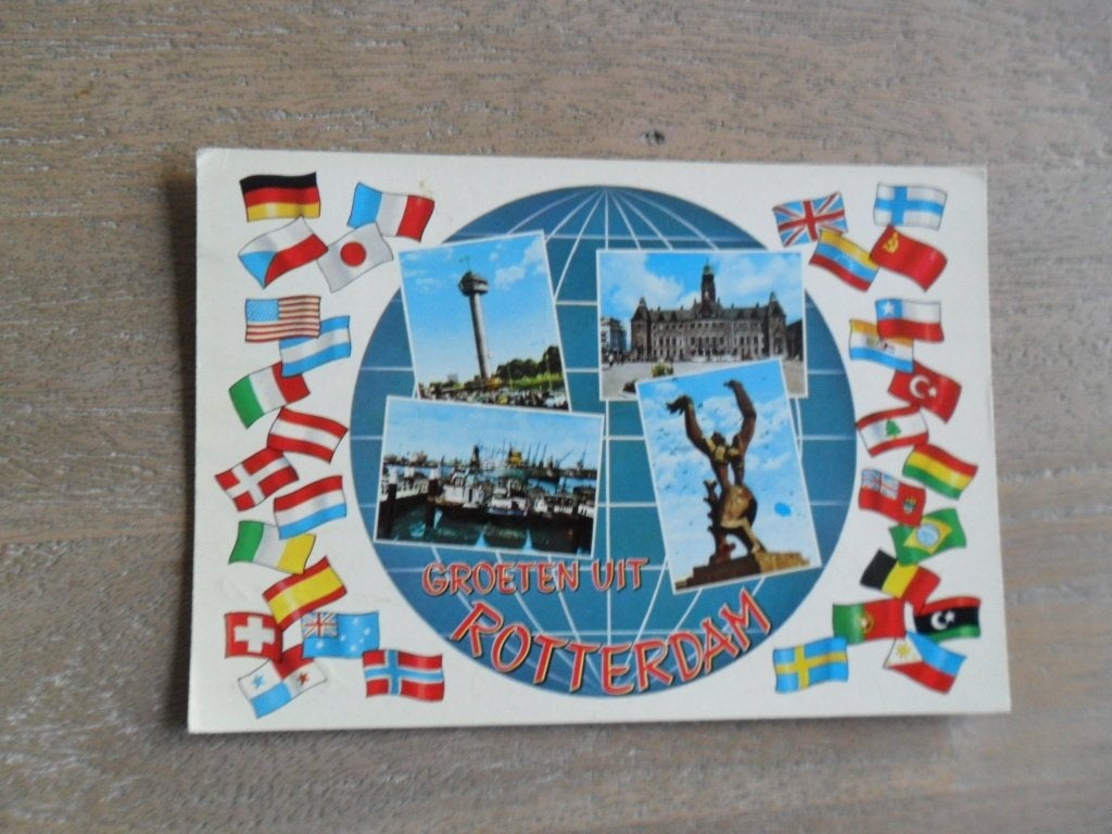 Rotterdam, groeten uit, haven/euromast, Verzamelen, Verzenden, 1980 tot heden, Gelopen, Zuid-Holland